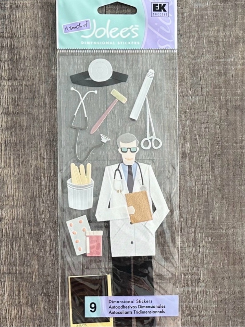 💞 New Jolee's Doctor Coat Chart Stethoscope Dimensional Scrapbook Craft Stickers